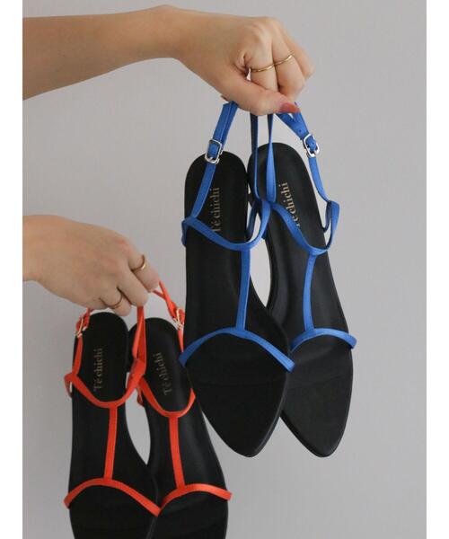 Te chichi（テチチ）の「Tストラップサンダル（サンダル・レディース・オレンジ/ブラック/ブルー・38/37）」の4枚目の写真
