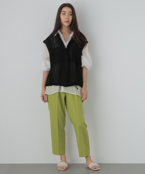 saloon（サルーン）の「SALOON(サルーン)/ パールフラットサンダル（サンダル・レディース・オフホワイト/ブラック・MEDIUM/LARGE）」の5枚目の写真