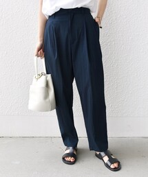〈手洗い可能〉コットン ナイロン タック パンツ