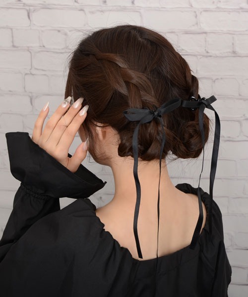 VIBGYOR Women(ヴィブジョー ウィメン)の「【float】パステルカラー ロングリボン ヘアクリップ【2個セット/7色展開】(バレッタ/ヘアクリップ・レディース・ブラック/ミント/ライラック/イエロー/オフホワイト/ライトブルー/ベビーピンク・FREE)」の13枚目の写真