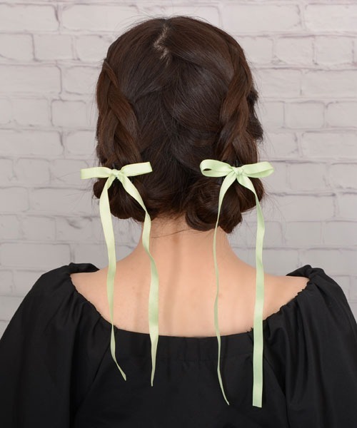 VIBGYOR Women(ヴィブジョー ウィメン)の「【float】パステルカラー ロングリボン ヘアクリップ【2個セット/7色展開】(バレッタ/ヘアクリップ・レディース・ブラック/ミント/ライラック/イエロー/オフホワイト/ライトブルー/ベビーピンク・FREE)」の16枚目の写真