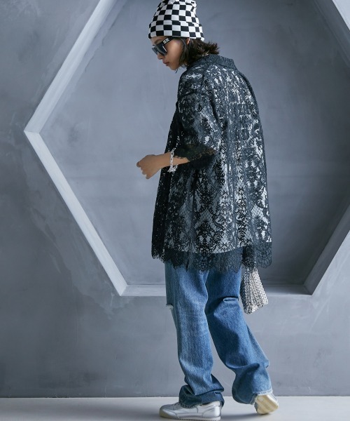 GEVS.(ジェイヴィス)の「【販売終了】<大きいサイズ> レースチュニックシャツ GEVS.(シャツ/ブラウス・レディース・アイボリー/ブラック・L/LL/3L/4L/5L)」の14枚目の写真