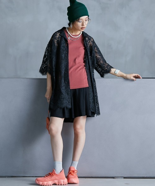 GEVS.(ジェイヴィス)の「【販売終了】<大きいサイズ> レースチュニックシャツ GEVS.(シャツ/ブラウス・レディース・アイボリー/ブラック・L/LL/3L/4L/5L)」の22枚目の写真
