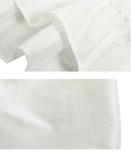 KOBE LETTUCE（コウベレタス）の「ペプラムボリューミーブラウス（シャツ/ブラウス・レディース・ブラック/ホワイト・M）」の5枚目の写真