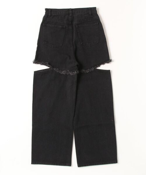 セール】12OZ サイドダメージデニムパンツ（デニムパンツ）｜Per