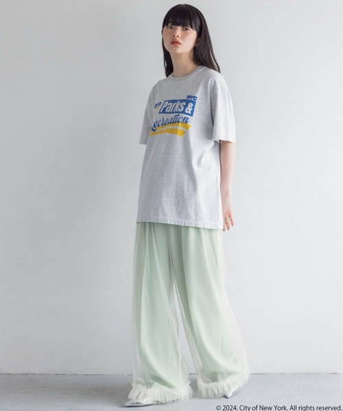 yuw（ユウ）の「ＮＹＣ　Ｔｅｅ　113595（Tシャツ/カットソー・レディース・ホワイト/グレー・FREE）」の4枚目の写真
