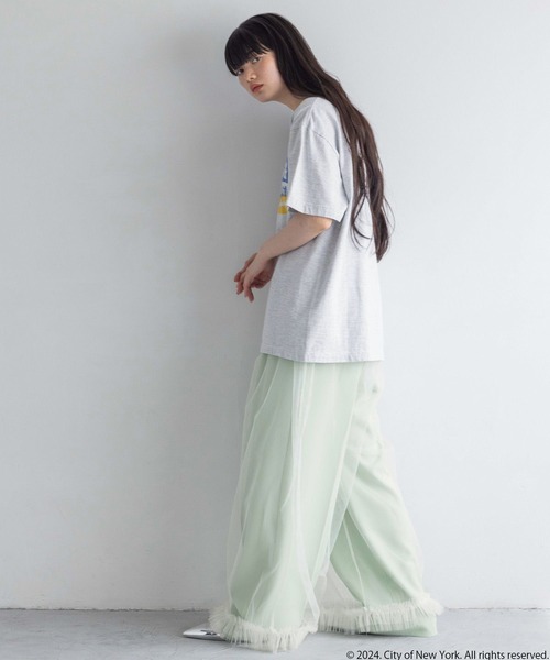 yuw（ユウ）の「ＮＹＣ　Ｔｅｅ　113595（Tシャツ/カットソー・レディース・ホワイト/グレー・FREE）」の5枚目の写真