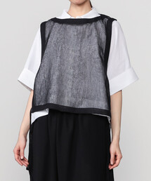 ベスト eunoia ショートベスト bshop Bshop（ビショップ）の「eunoia | オーガンザベスト WOMEN