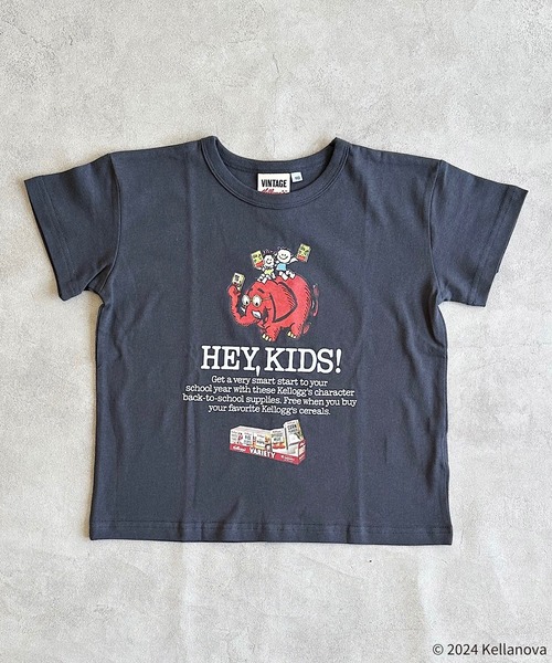 MARKEY'S(マーキーズ)の「【Kellogg's/ケロッグ】別注プリントTシャツ(80~150cm)(Tシャツ/カットソー・キッズ・ベージュ/オフホワイト/チャコール・120/110/100/90/150/140/130/80)」の3枚目の写真