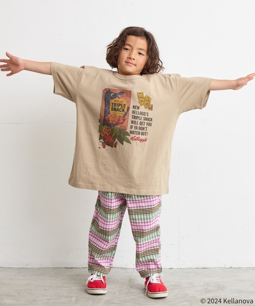 MARKEY'S(マーキーズ)の「【Kellogg's/ケロッグ】別注プリントTシャツ(80~150cm)(Tシャツ/カットソー・キッズ・ベージュ/オフホワイト/チャコール・120/110/100/90/150/140/130/80)」の5枚目の写真