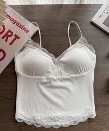 パット付きレース使いキャミソール
