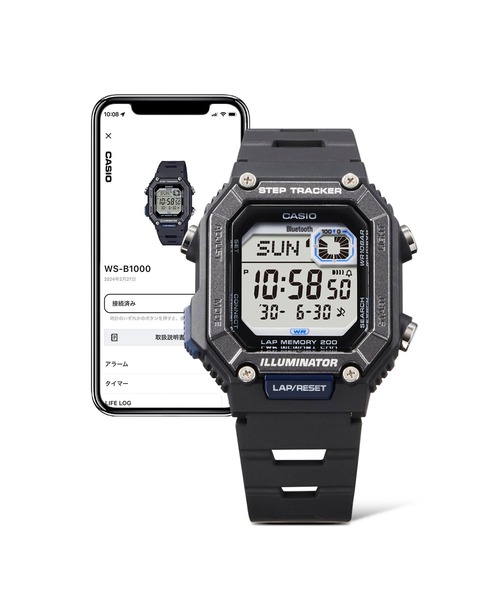 CASIO(カシオ)の「CASIO Collection / スマートフォンリンク / WS-B1000-2AJF(デジタル腕時計・メンズ・ネイビー・FREE)」の4枚目の写真