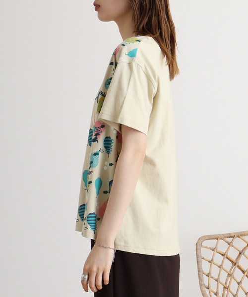 tシャツ EMAGO 洋ナシ刺繍プリントT レディース Emago tシャツ EMAGO 洋ナシ刺繍プリントT レディース