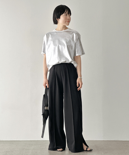 AP STUDIO(エーピーストゥディオ)の「メタルプリントTシャツ(Tシャツ/カットソー・レディース・ホワイト・FREE)」の4枚目の写真