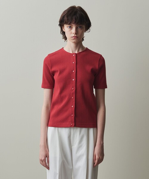 Steven Alan（スティーブンアラン）の「＜Steven Alan＞パターンメッシュ カーディガン（カーディガン/ボレロ・レディース・レッド/オフホワイト/ブラック・FREE）」の9枚目の写真