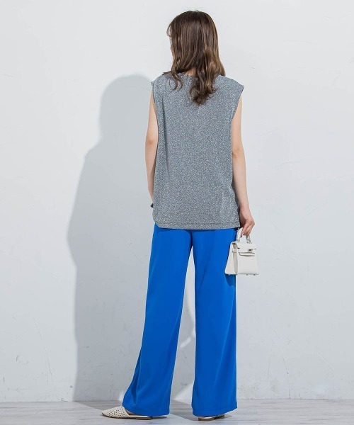 VICKY（ビッキー）の「【セットアップ対応】ラメVタンクトップ≪手洗い可能≫（タンクトップ・レディース・ブラック/シルバー系その他・M）」の18枚目の写真