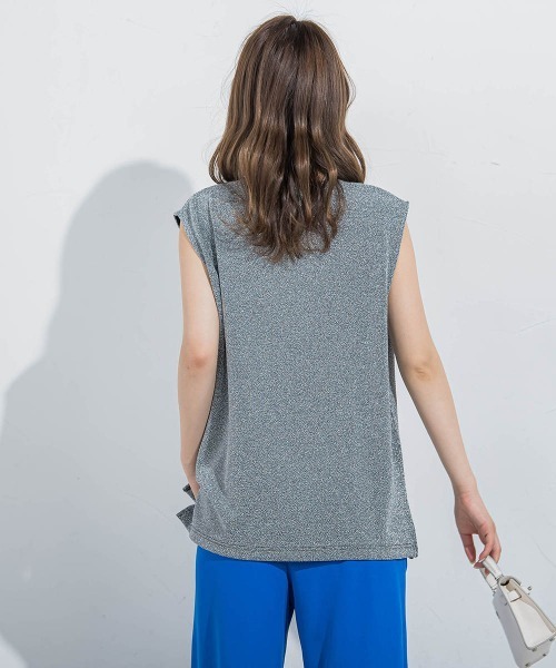 VICKY（ビッキー）の「【セットアップ対応】ラメVタンクトップ≪手洗い可能≫（タンクトップ・レディース・ブラック/シルバー系その他・M）」の20枚目の写真