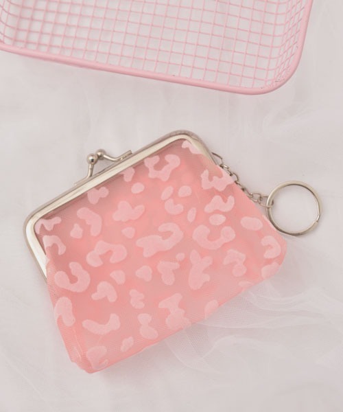 Mayree（メイリー）の「【float】ハートドット柄/レオパード柄 がま口ポーチ/小物入れ【メッシュ素材】（ポーチ・レディース・ブラック系2/ブラック系1・FREE）」の11枚目の写真