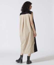 BEAVER | B omnivore/ビーオムニボー UV加工天竺×ストライプインタックワンピ(ワンピース)