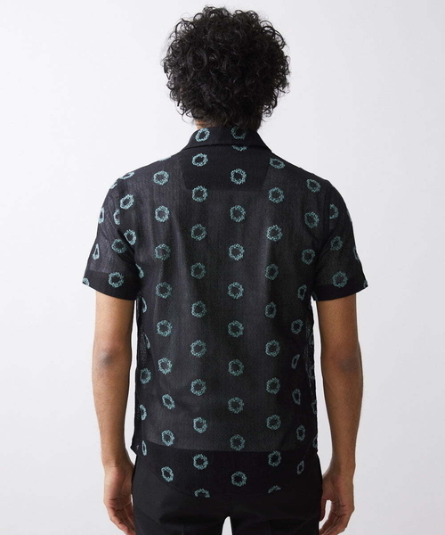 MICHEL KLEIN HOMME (ミッシェルクランオム)の「総柄シアー半袖シャツ(シャツ/ブラウス・メンズ・ブラック/カーキ・MEDIUM/LARGE/X-LARGE)」の9枚目の写真
