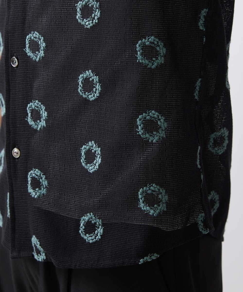 MICHEL KLEIN HOMME (ミッシェルクランオム)の「総柄シアー半袖シャツ(シャツ/ブラウス・メンズ・ブラック/カーキ・MEDIUM/LARGE/X-LARGE)」の11枚目の写真