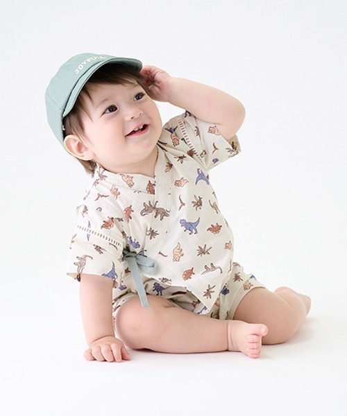 petit main(プティマイン)の「boysアソートbaby甚平(浴衣・キッズ・アイボリー/ネイビー/マルチ・70cm/80cm)」の4枚目の写真