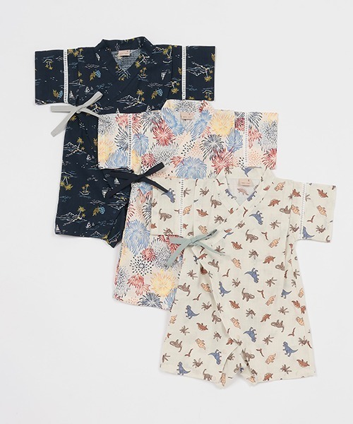 petit main(プティマイン)の「boysアソートbaby甚平(浴衣・キッズ・アイボリー/ネイビー/マルチ・70cm/80cm)」の11枚目の写真