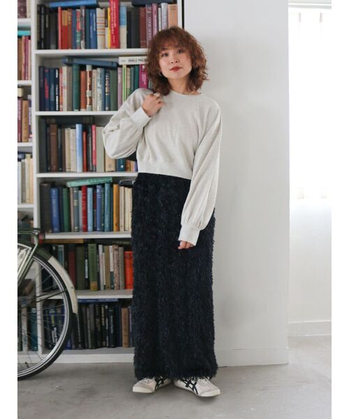 Ungrid(アングリッド)の「ジャカードアイラインスカート(スカート・レディース・ブラック/アイボリー・FREE)」の19枚目の写真