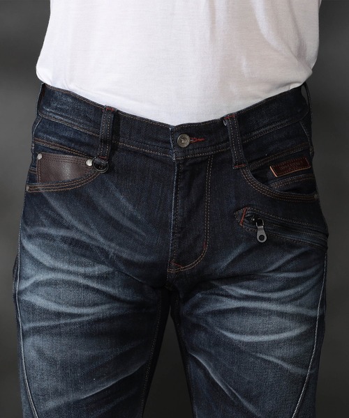 HIDEAWAYS NICOLE（ハイダウェイニコル）の「バイロフトストレッチデニムパンツ（デニムパンツ・メンズ・オフホワイト/ブラック/インディゴブルー・SMALL/MEDIUM/LARGE/X-LARGE）」の9枚目の写真