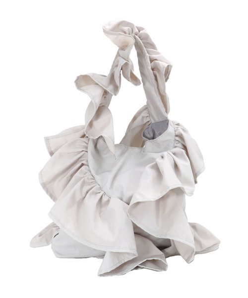 T・S・L（ティーエスエル）の「【T・S・L】フリルデザイン ワンショルダーバッグ / 1241-446-1（ショルダーバッグ・レディース・グレイッシュベージュ/ブラック/ブルー・FREE）」の8枚目の写真