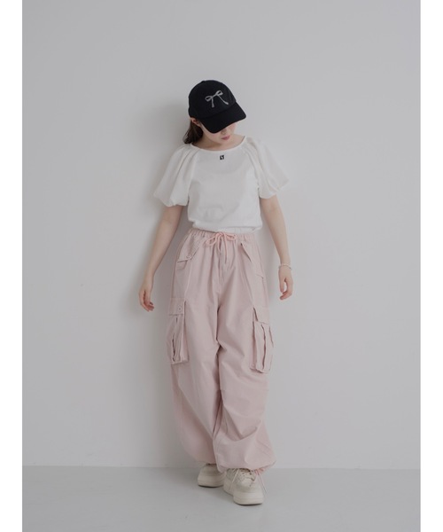 JUMELLE(ジュメロ)の「wide workpants【低身長~高身長】(カーゴパンツ・レディース・ピンク/ホワイト・FREE)」の10枚目の写真