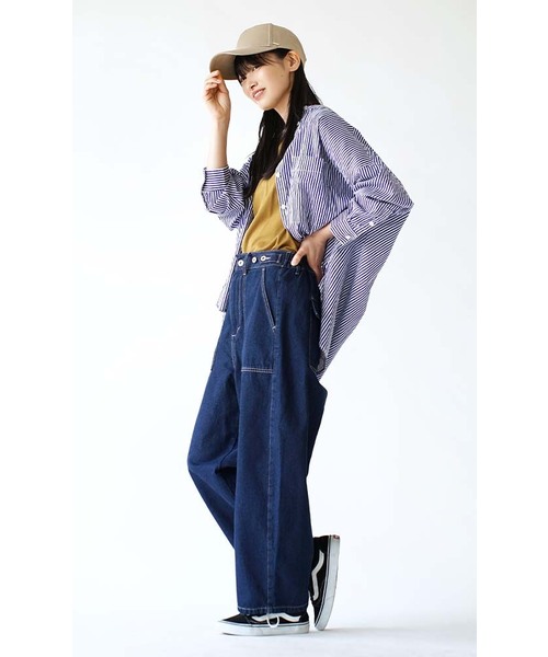 ウエストボタン ワークデニムパンツ（デニムパンツ）｜e-zakkamania stores（イーザッカマニアストアーズ）