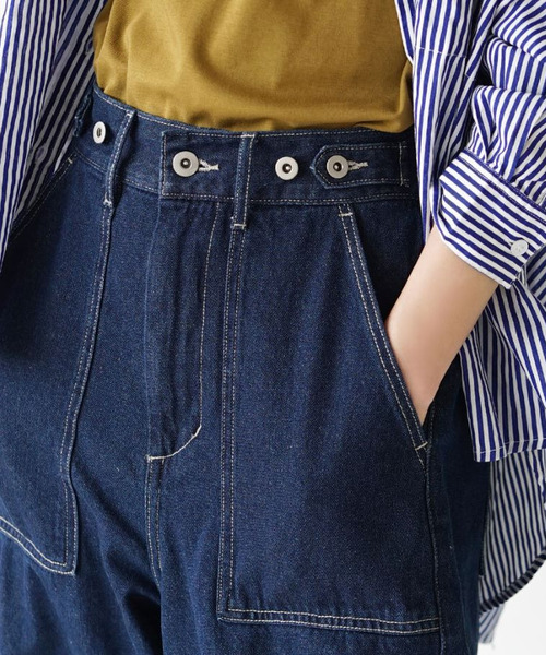 ウエストボタン ワークデニムパンツ（デニムパンツ）｜e-zakkamania stores（イーザッカマニアストアーズ）