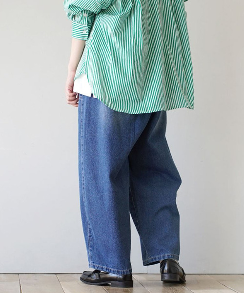 ウエストボタン ワークデニムパンツ（デニムパンツ）｜e-zakkamania stores（イーザッカマニアストアーズ）