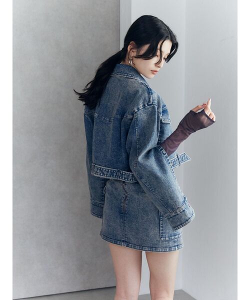 MURUA（ムルーア）の「【SET UP対応】ラップ風ミニスカート（スカート・レディース・オレンジ/ブルー/ブラック・1/2）」の8枚目の写真