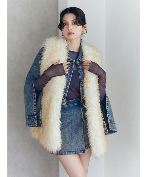 MURUA（ムルーア）の「【SET UP対応】ラップ風ミニスカート（スカート・レディース・オレンジ/ブルー/ブラック・1/2）」の11枚目の写真