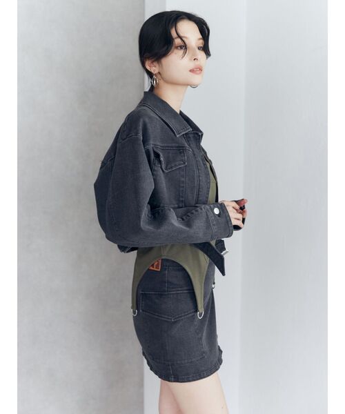 MURUA（ムルーア）の「【SET UP対応】ラップ風ミニスカート（スカート・レディース・オレンジ/ブルー/ブラック・1/2）」の13枚目の写真