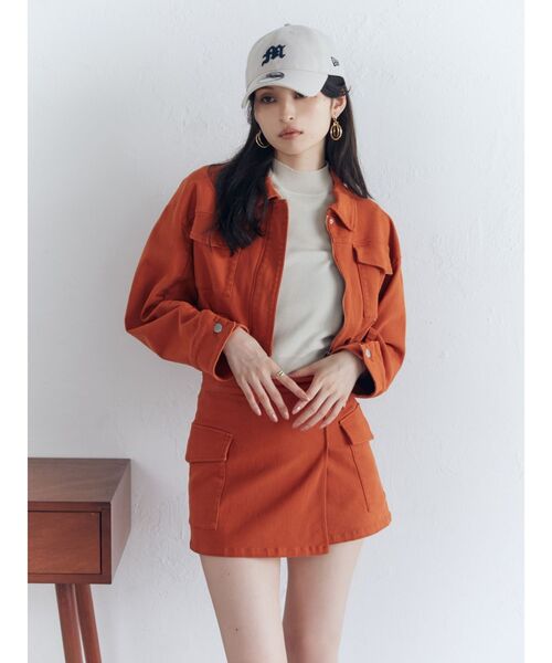 MURUA（ムルーア）の「【SET UP対応】ラップ風ミニスカート（スカート・レディース・オレンジ/ブルー/ブラック・1/2）」の18枚目の写真