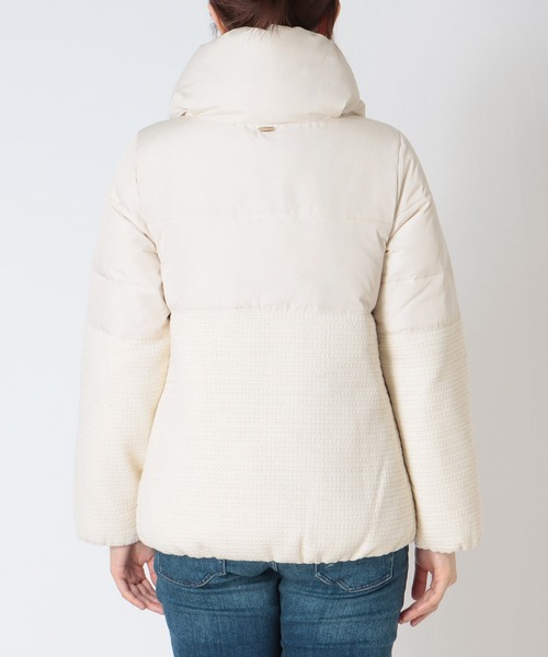 Jines（ジネス）の「ツィード×タフタ ダウンジャケット（ダウンジャケット/コート・レディース・ホワイト/ブラック・38）」の7枚目の写真