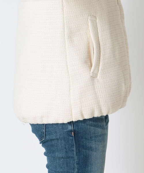 Jines（ジネス）の「ツィード×タフタ ダウンジャケット（ダウンジャケット/コート・レディース・ホワイト/ブラック・38）」の11枚目の写真