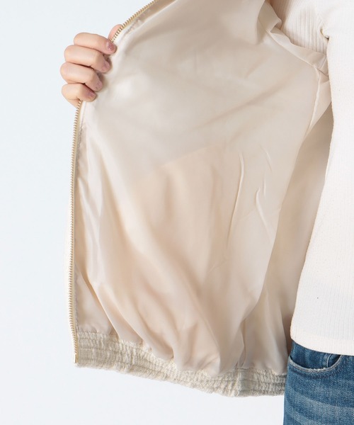 Jines（ジネス）の「ツィード×タフタ ダウンジャケット（ダウンジャケット/コート・レディース・ホワイト/ブラック・38）」の13枚目の写真