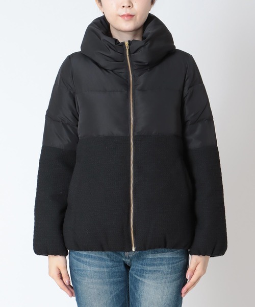 Jines（ジネス）の「ツィード×タフタ ダウンジャケット（ダウンジャケット/コート・レディース・ホワイト/ブラック・38）」の15枚目の写真