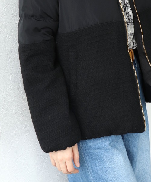 Jines（ジネス）の「ツィード×タフタ ダウンジャケット（ダウンジャケット/コート・レディース・ホワイト/ブラック・38）」の22枚目の写真