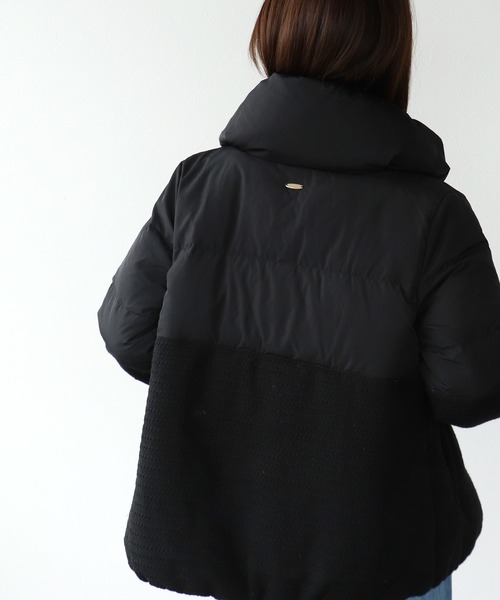 Jines（ジネス）の「ツィード×タフタ ダウンジャケット（ダウンジャケット/コート・レディース・ホワイト/ブラック・38）」の21枚目の写真