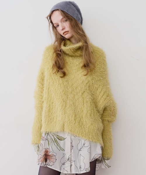 MIXフェザーヤーンボリュームタートルニット（ニット/セーター）｜LA