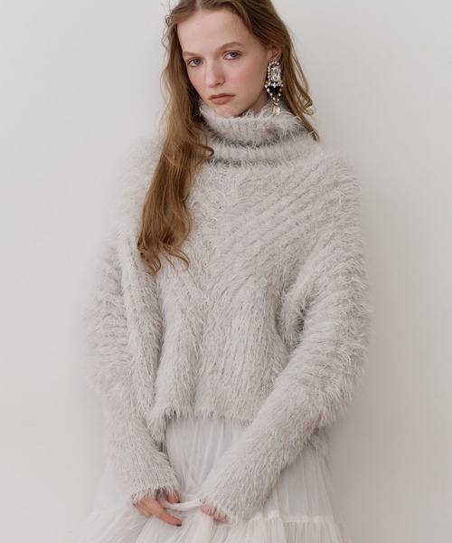 MIXフェザーヤーンボリュームタートルニット（ニット/セーター）｜LA