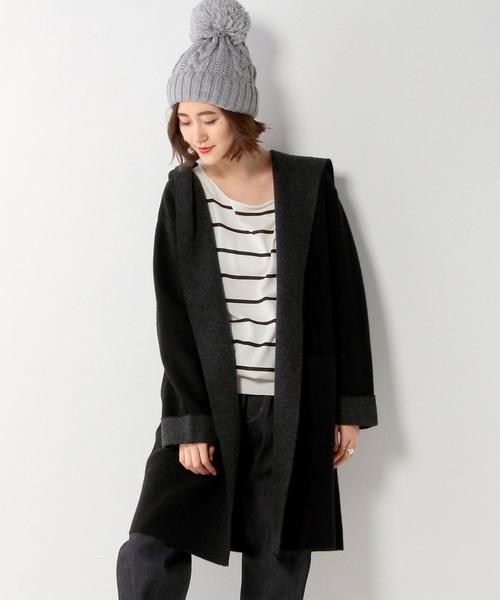 UNITED ARROWS(ユナイテッドアローズ)の「UBBT フーデッド コート 2†◆(その他アウター・レディース・ブラック/ベージュ/オフホワイト・フリー)」の1枚目の写真