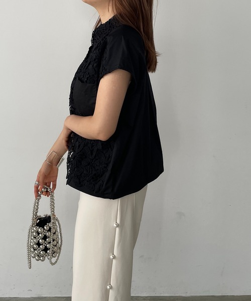 antic rag(アンティックラグ)の「レース切り替えシャツブラウス(シャツ/ブラウス・レディース・ホワイト/ブルー/ブラック・FREE)」の16枚目の写真