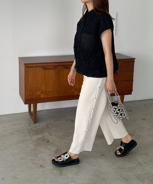 antic rag(アンティックラグ)の「レース切り替えシャツブラウス(シャツ/ブラウス・レディース・ホワイト/ブルー/ブラック・FREE)」の19枚目の写真