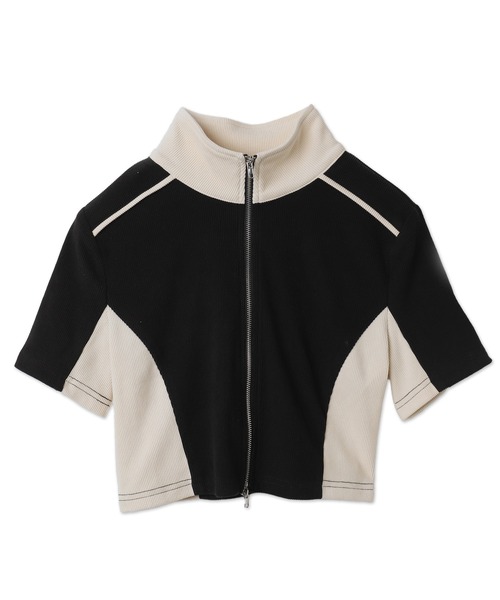 Figments(フィグメンツ)の「SSバイカラートラックジャケット(ジャージ・レディース・ブラウン/オフホワイト・FREE)」の12枚目の写真